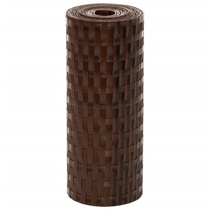 vidaXL Balcony Screens 10 pcs Brown and Black 255x19 cm Poly Rattan 4