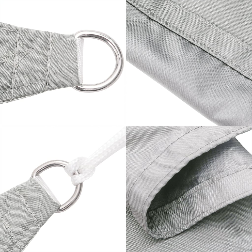 vidaXL Sun Shade Sail Light Grey 4x4 m 100% Polyester Oxford 6