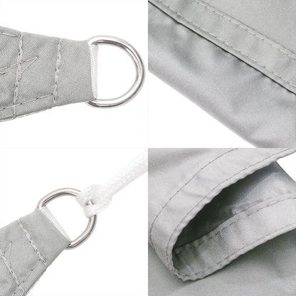 vidaXL Sun Shade Sail Light Grey 4x4 m 100% Polyester Oxford 6