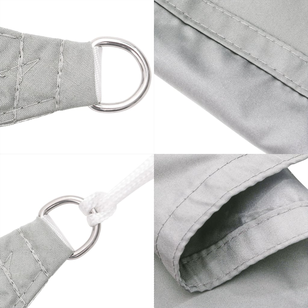 vidaXL Sun Shade Sail Light Grey 5x3 m 100% Polyester Oxford 6