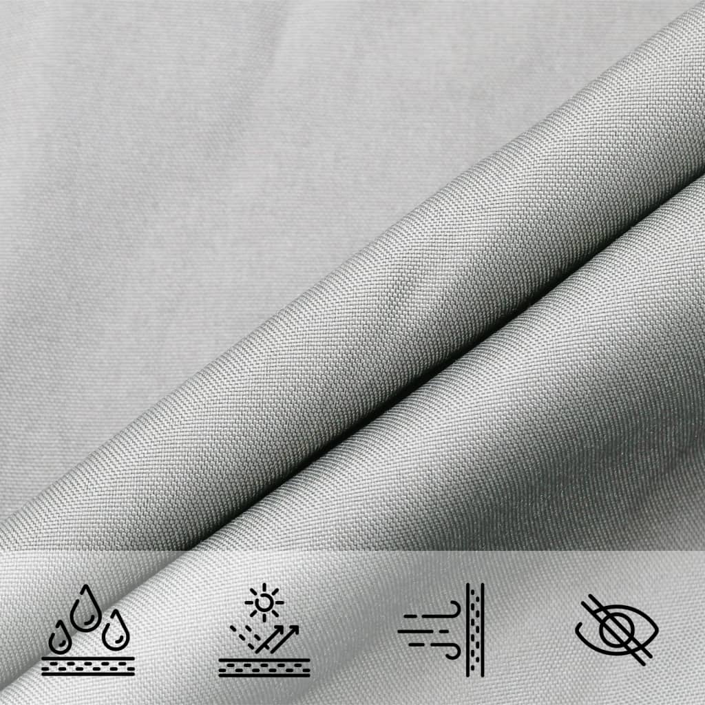 vidaXL Sun Shade Sail Light Grey 6x6x6 m 100% Polyester Oxford 6