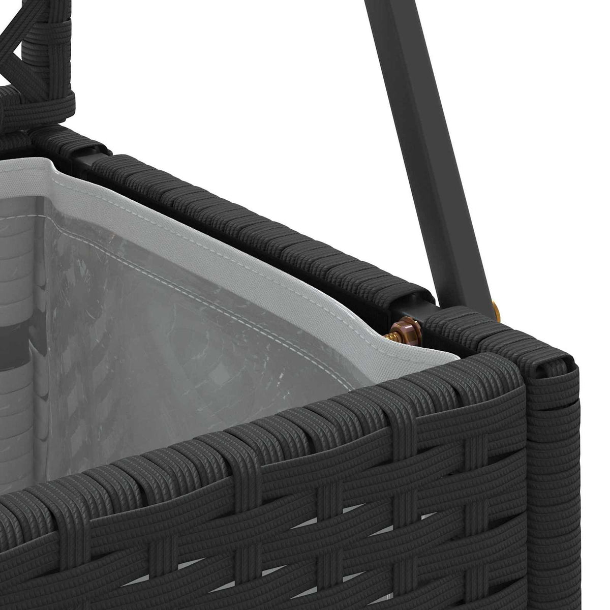vidaXL Garden Trellis Planter Black 70 x 30 x 135 cm Metal 6