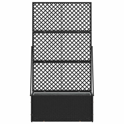 vidaXL Garden Trellis Planter Black 70 x 30 x 135 cm Metal 3