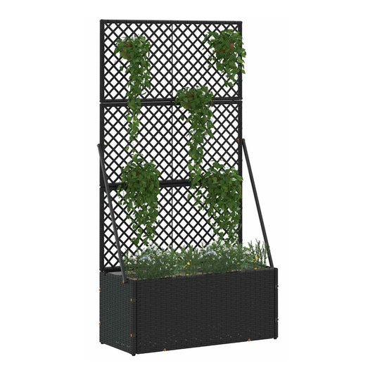 Garden Trellis Planter Metal Black