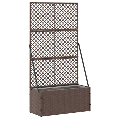 vidaXL Garden Trellis Planter Brown 70 x 30 x 135 cm Metal 1