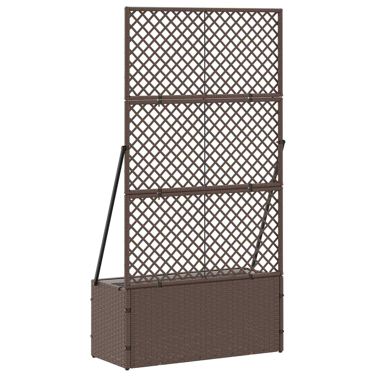 vidaXL Garden Trellis Planter Brown 70 x 30 x 135 cm Metal 5