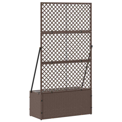 vidaXL Garden Trellis Planter Brown 70 x 30 x 135 cm Metal 5