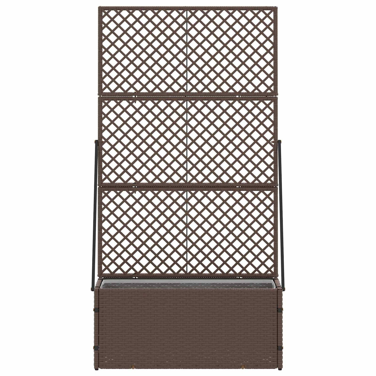 Garden Trellis Planter Metal Brown