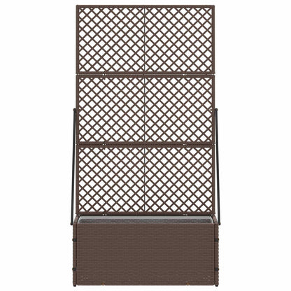 Garden Trellis Planter Metal Brown