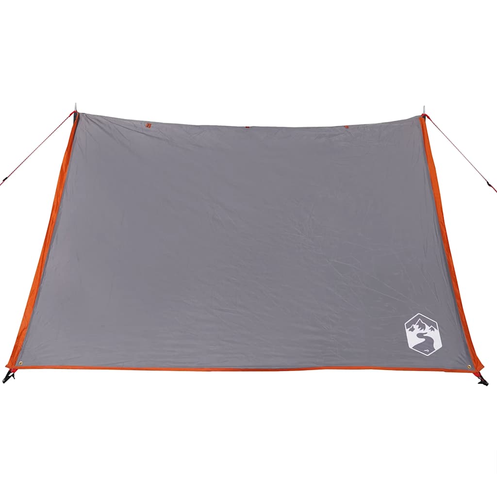 vidaXL Camping Tent 2-Person Grey and Orange Waterproof 5