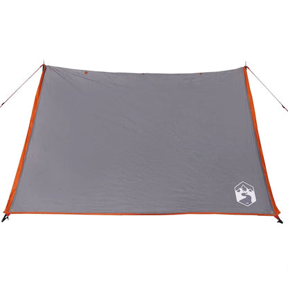 vidaXL Camping Tent 2-Person Grey and Orange Waterproof 5