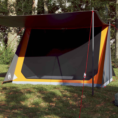 vidaXL Camping Tent 2-Person Grey and Orange Waterproof 1