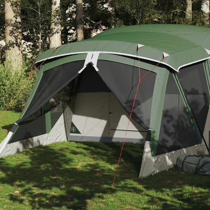 Family Tent with Porch Waterproof Green 4-person
