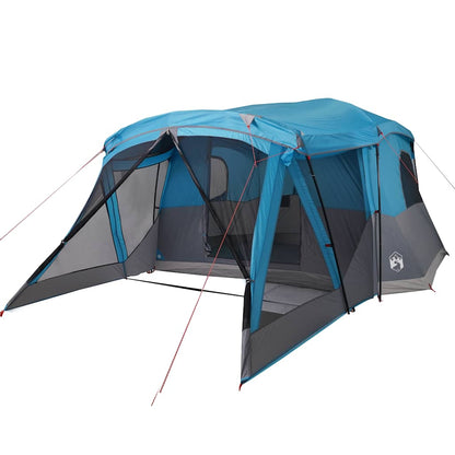 Family Tent with Porch Waterproof Blue 4-person