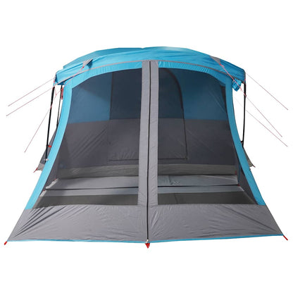 Family Tent with Porch Waterproof Blue 4-person