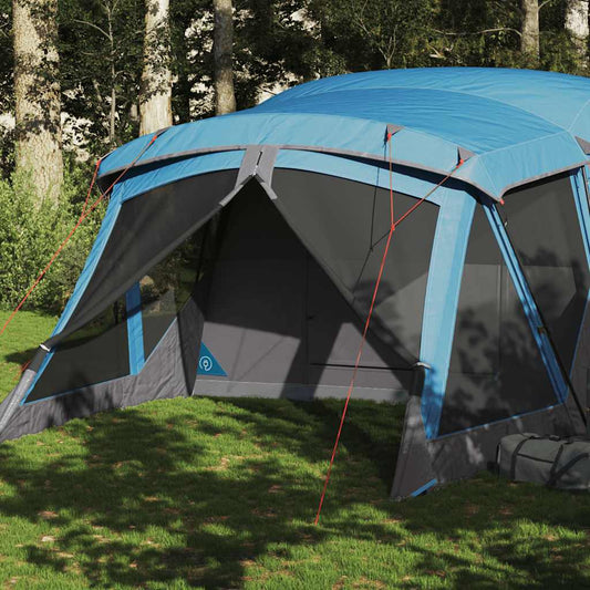 Family Tent with Porch Waterproof Blue 4-person
