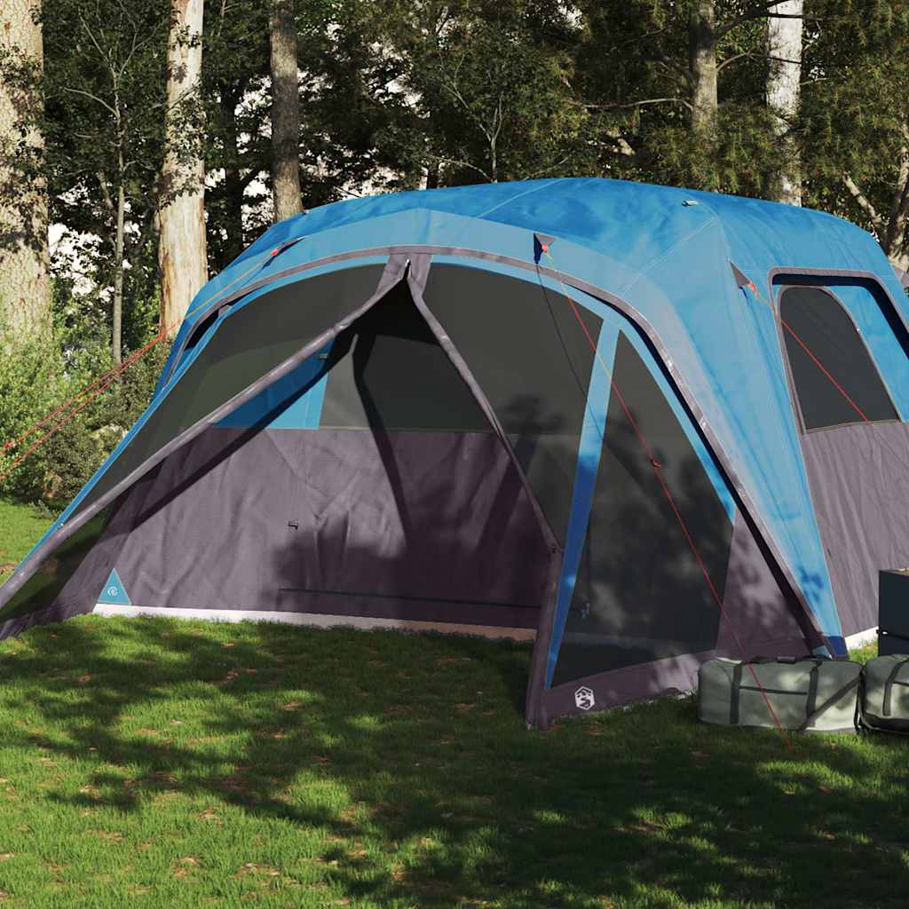 Family Tent with Porch Waterproof Blue 6-Person