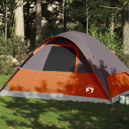 Family Tent Dome 6-Person Waterproof in Orange
