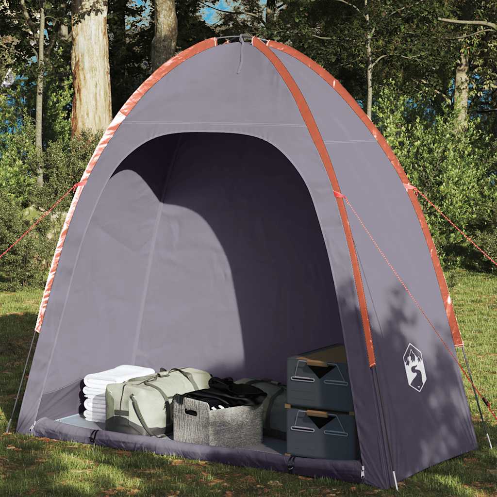 vidaXL Storage Tent Grey and Orange Waterproof 1