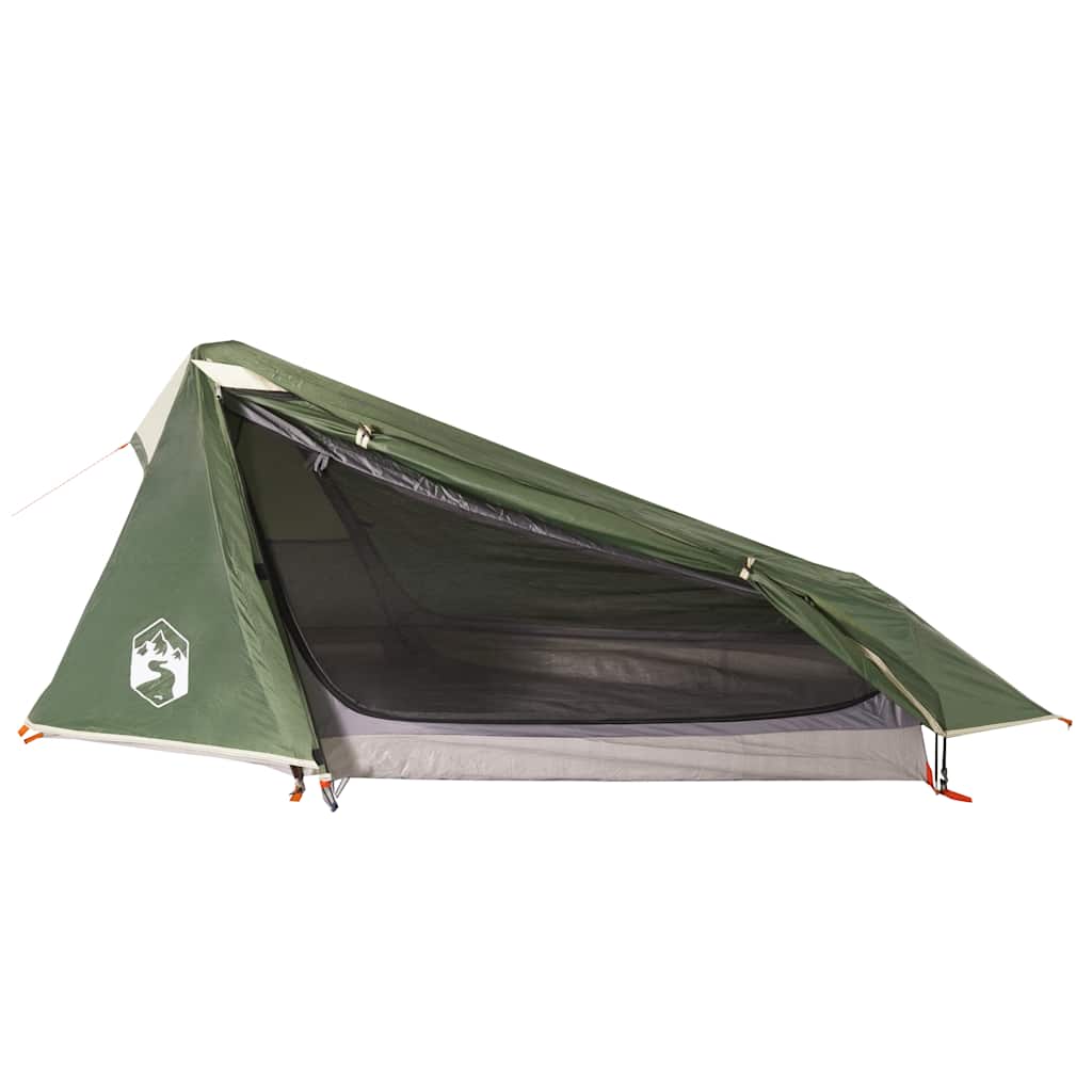 vidaXL Camping Tent Tunnel 1-Person Green Waterproof 2