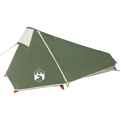 vidaXL Camping Tent Tunnel 1-Person Green Waterproof 5