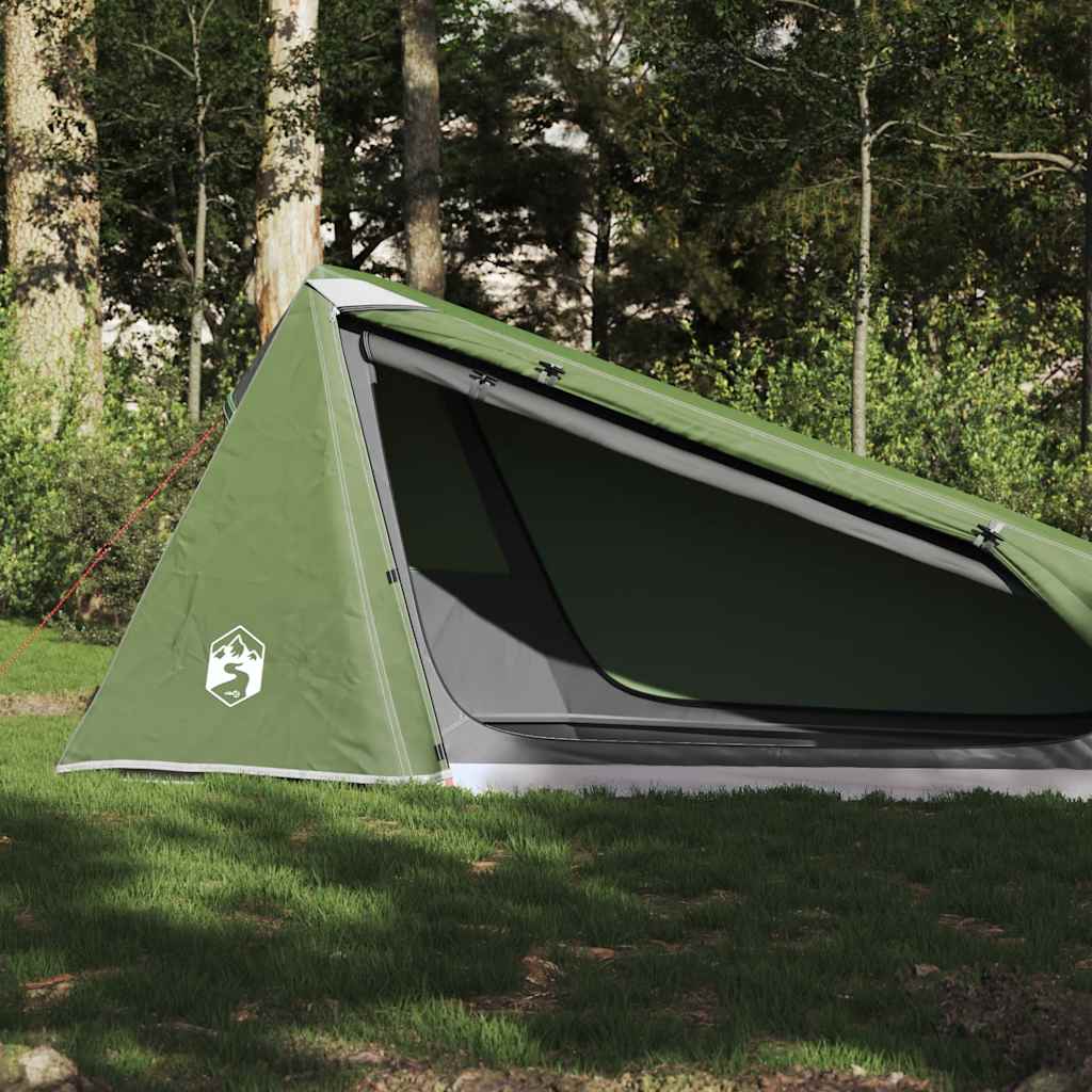 vidaXL Camping Tent Tunnel 1-Person Green Waterproof 1