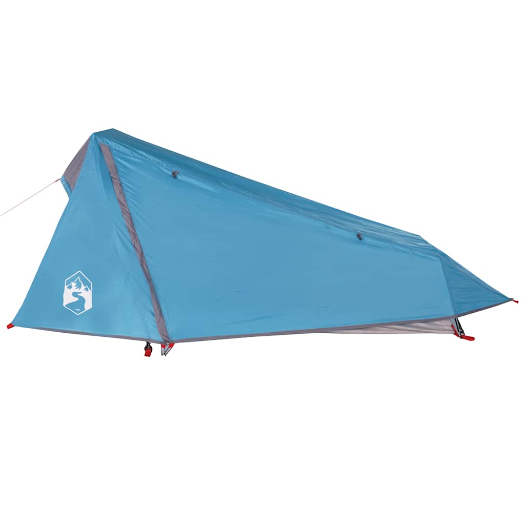 vidaXL Camping Tent Tunnel 1-Person Blue Waterproof 5