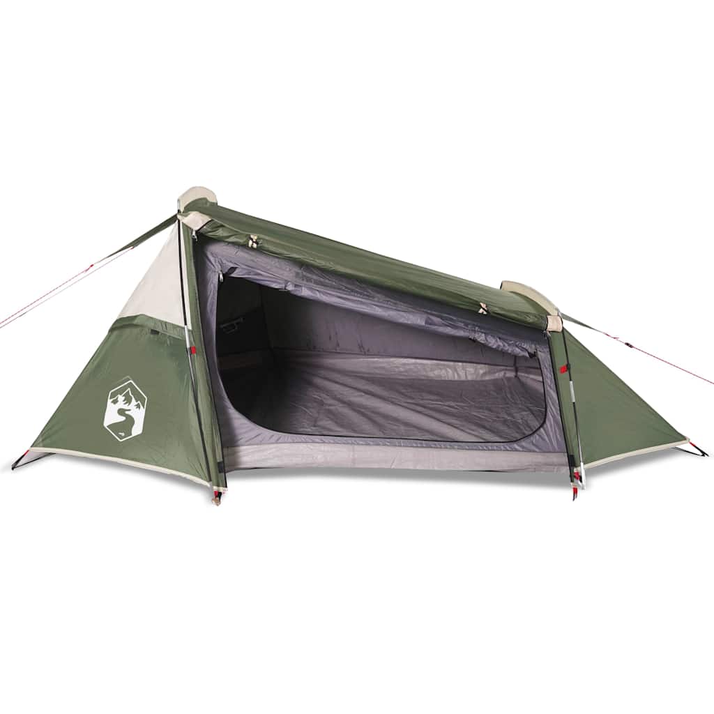 vidaXL Camping Tent Tunnel 2-Person Green Waterproof 4