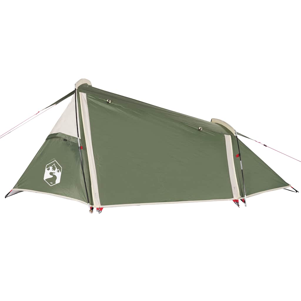 vidaXL Camping Tent Tunnel 2-Person Green Waterproof 5