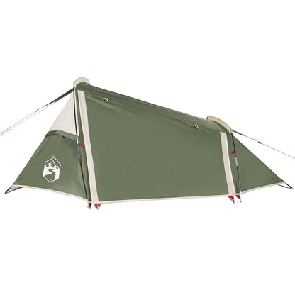 vidaXL Camping Tent Tunnel 2-Person Green Waterproof 5