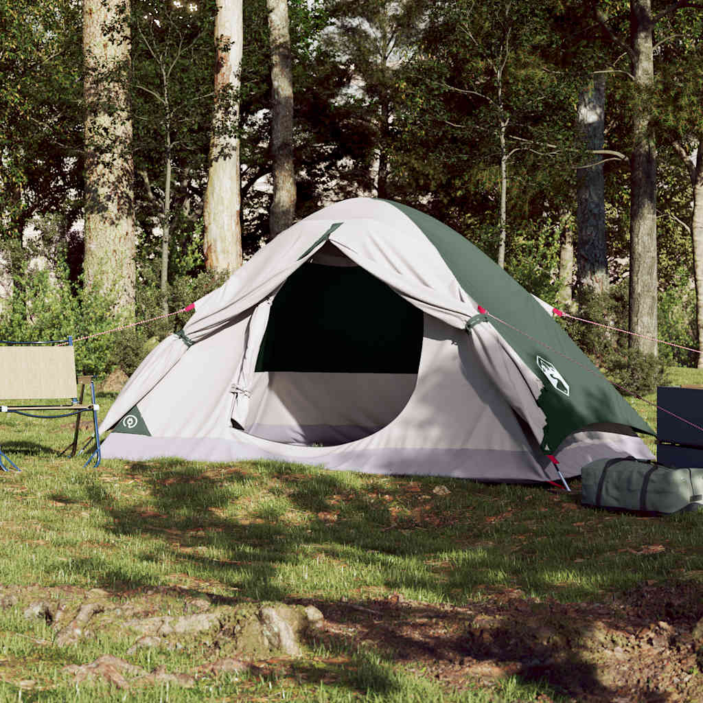 vidaXL Camping Tent Dome 4-Person Green Waterproof 3