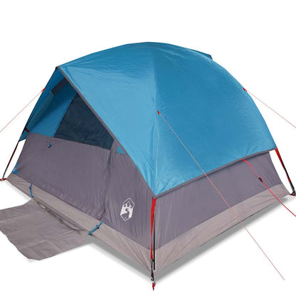 vidaXL Family Tent Dome 6-Person Blue Waterproof 2