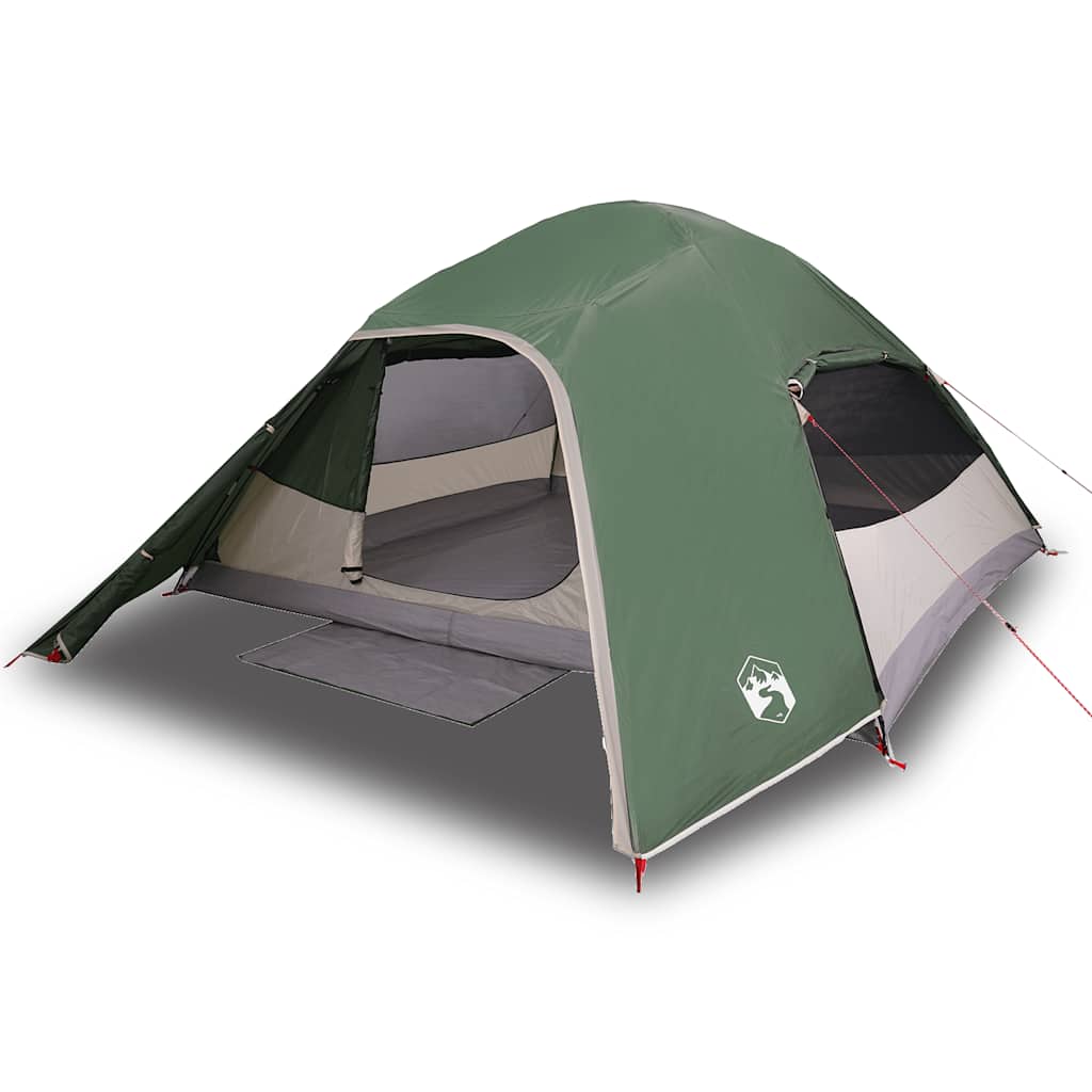 vidaXL Camping Tent Dome 4-Person Green Waterproof 2