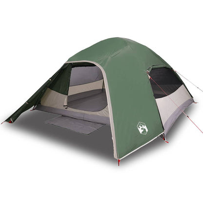vidaXL Camping Tent Dome 4-Person Green Waterproof 2