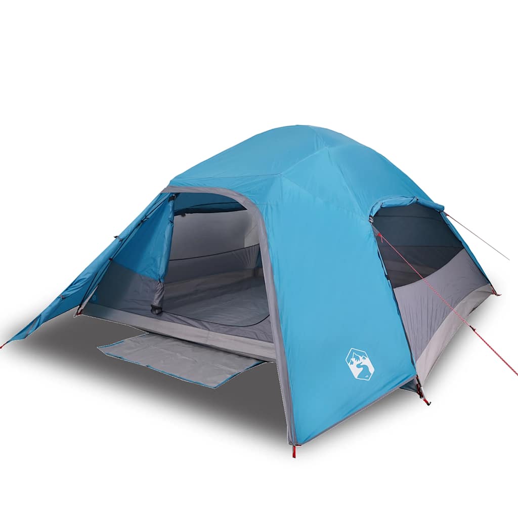 vidaXL Camping Tent Dome 4-Person Blue Waterproof 2