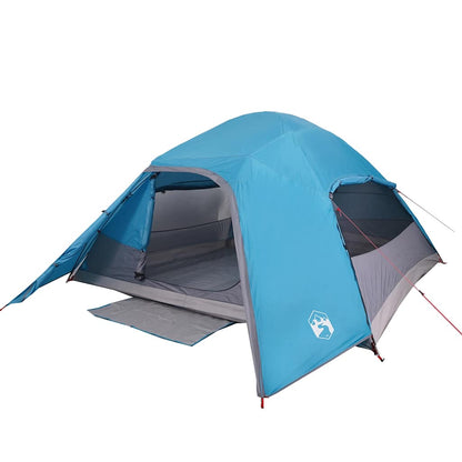 vidaXL Camping Tent Dome 4-Person Blue Waterproof 3