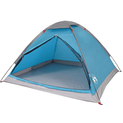 vidaXL Camping Tent Dome 4-Person Blue Waterproof 3