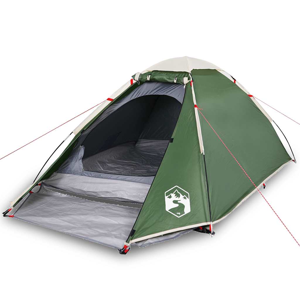 vidaXL Camping Tent Dome 4-Person Green Waterproof 2
