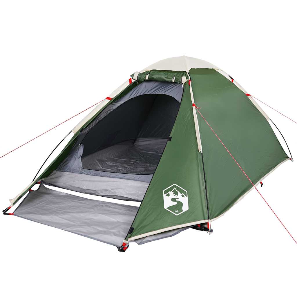 vidaXL Camping Tent Dome 4-Person Green Waterproof 3
