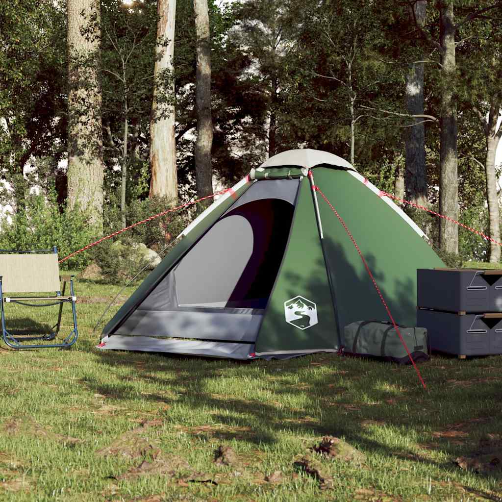 vidaXL Camping Tent Dome 4-Person Green Waterproof 4