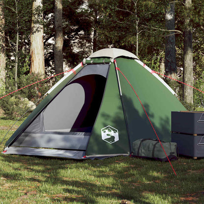 vidaXL Camping Tent Dome 4-Person Green Waterproof 1