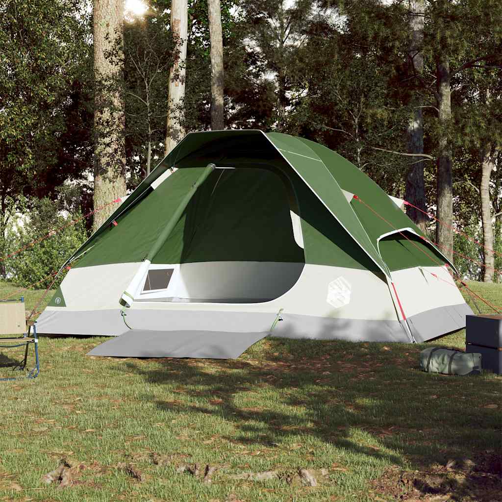 vidaXL Camping Tent Dome 4-Person Green Waterproof 3