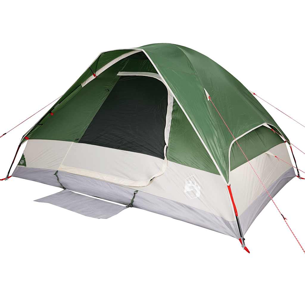 vidaXL Camping Tent Dome 4-Person Green Waterproof 4