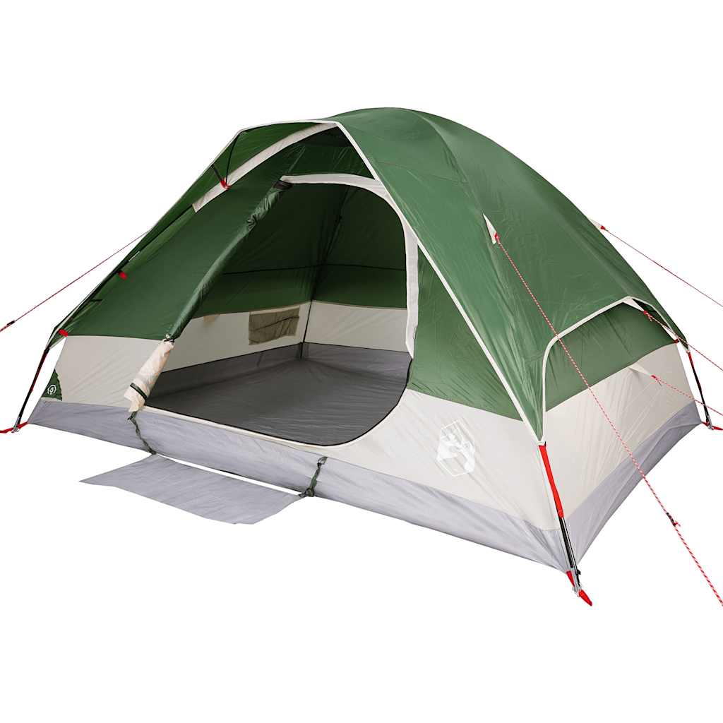 vidaXL Camping Tent Dome 4-Person Green Waterproof 5