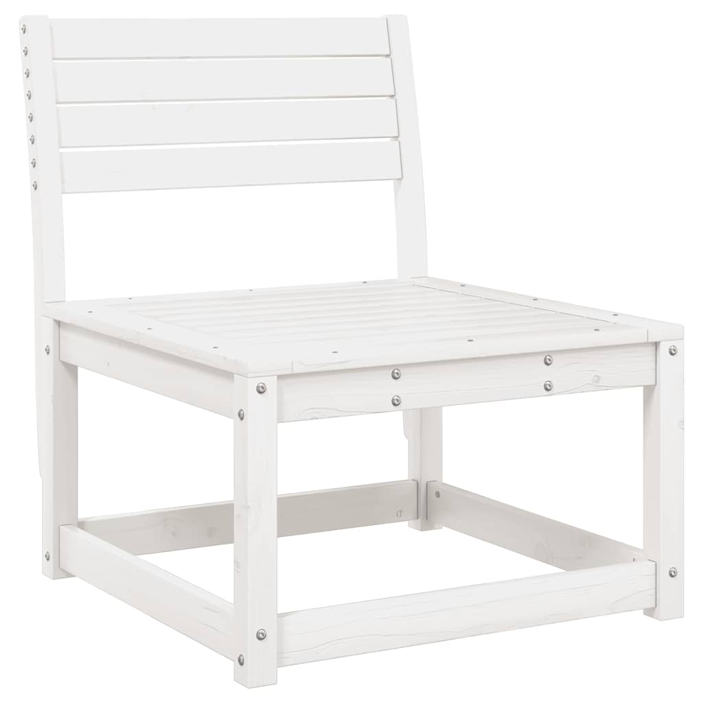 vidaXL Garden Sofa White Solid Wood Pine 2