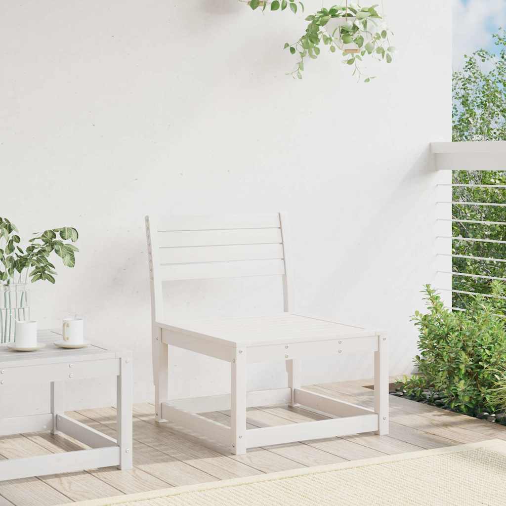 vidaXL Garden Sofa White Solid Wood Pine 3