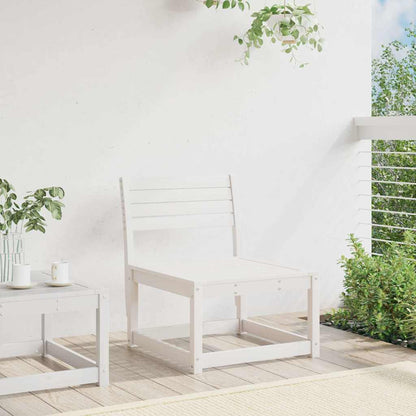 vidaXL Garden Sofa White Solid Wood Pine 3