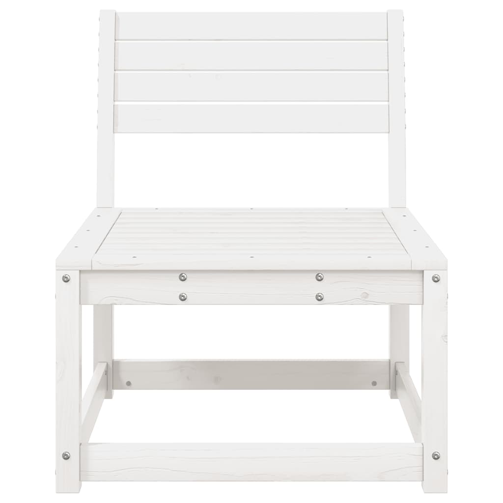 vidaXL Garden Sofa White Solid Wood Pine 4