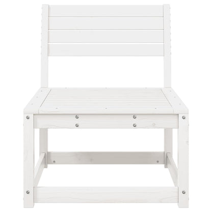 vidaXL Garden Sofa White Solid Wood Pine 4