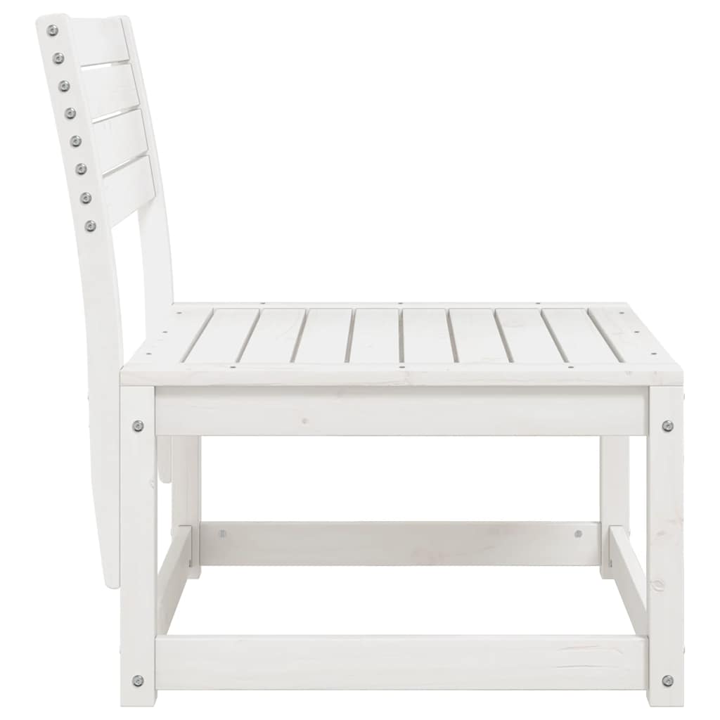 vidaXL Garden Sofa White Solid Wood Pine 5
